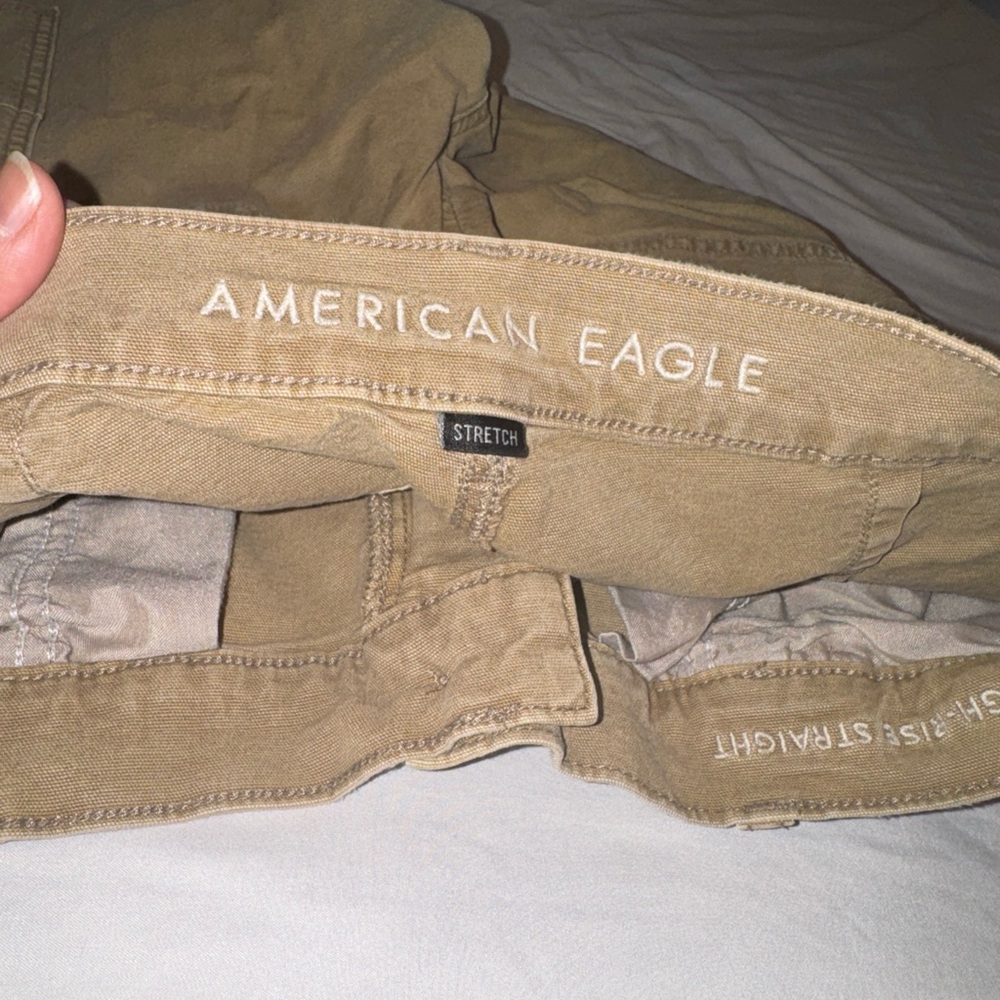 American Eagle Outfitters Tan Stretch Waistband Pants